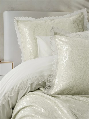 ND Chi Chi Çift Kişilik Pikeli Nevresim Takımı Velora Adaçayı