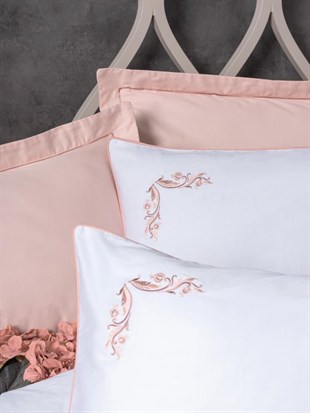 ND Çift Kişilik Elit Saten Nevresim Takımı Melinda Pembe