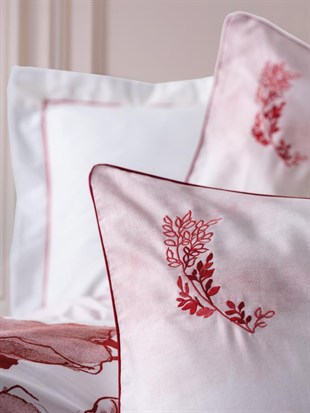 ND Çift Kişilik Elit Saten Nevresim Takımı Gules Kırmızı