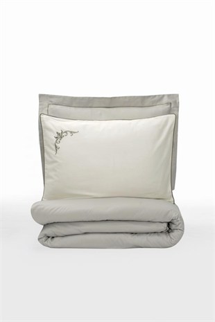 ND Çift Kişilik Elit Saten Nevresim Takımı Teresa Bej