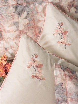 ND Çift Kişilik Elit Saten Nevresim Takımı Layana Pembe