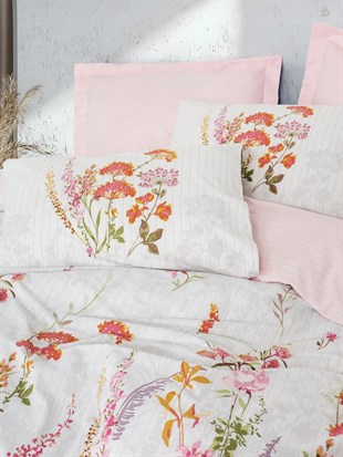 ND Çift Kişilik Nevresim Takımı Lilura Pembe