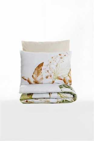 ND Çift Kişilik Saten Nevresim Takımı Luster Bej