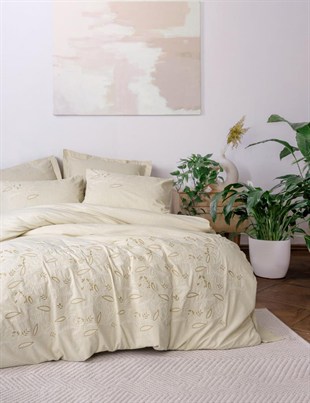 ND Cotton Keten Çift Kişilik Nevresim Takımı Lapelis