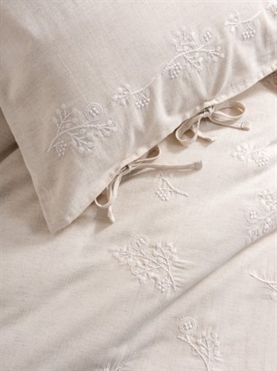 ND Cotton Keten Çift Kişilik Nevresim Takımı Esmira