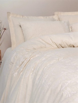 ND Cotton Keten Çift Kişilik Nevresim Takımı Kivora