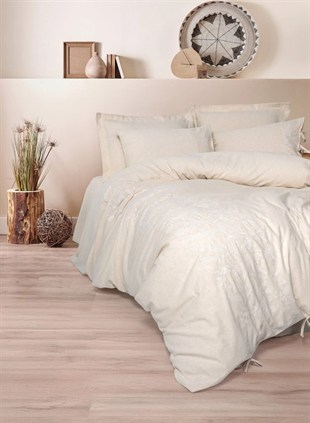 ND Cotton Keten Çift Kişilik Nevresim Takımı Kivora