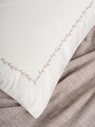 ND Embrova Şönil Çift Kişilik Yatak Örtüsü/Pike Takımı Loom Bej