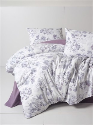 ND Flanel Nevresim Takımı Çift Kişilik Sadie Mor