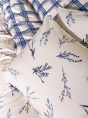 ND Flanel Nevresim Takımı Tek Kişilik Lavanid Mavi