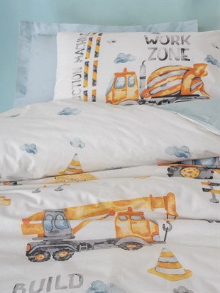 ND Genç Ranforce Nevresim Takımı Tek Kişilik Buildo Mavi