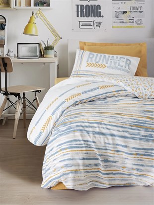 ND Genç Ranforce Nevresim Takımı Tek Kişilik Dashon Sarı