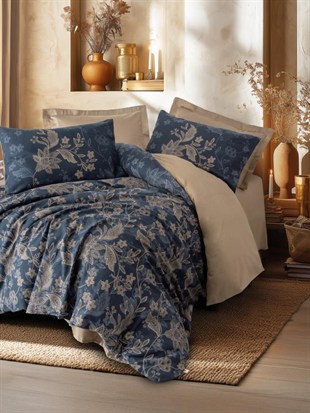 ND Noctelle Bej Saten Nevresim Takımı Çift Kişilik