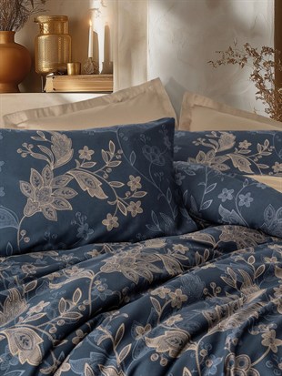 ND Noctelle Bej Saten Nevresim Takımı Çift Kişilik