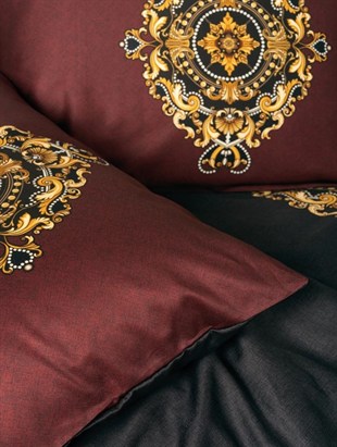 ND Palace Saten Çift Kişilik Nevresim Takımı Ebren Antrasit