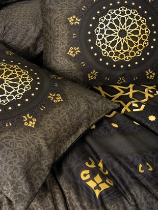 ND Palace Saten Çift Kişilik Nevresim Takımı Togay Antrasit