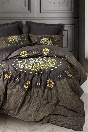 ND Palace Saten Çift Kişilik Nevresim Takımı Togay Antrasit