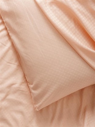 ND Plaid Çift Kişilik Nevresim Takımı Somon