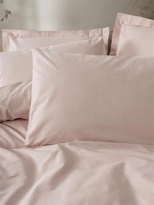 ND Plain Çift Kişilik Nevresim Takımı Pudra