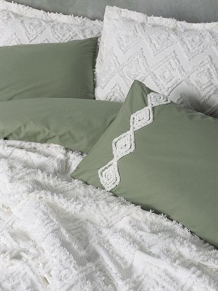 ND Ranforce Çift Kişilik Yatak Örtülü Nevresim Takımı Limi Luke Krem