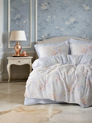 ND Saten Çift Kişilik Nevresim Takımı Lilou Lila