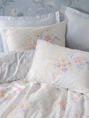 ND Saten Çift Kişilik Nevresim Takımı Lilou Lila