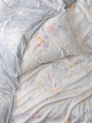 ND Saten Çift Kişilik Nevresim Takımı Lilou Lila