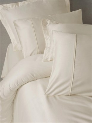 ND Silky Saten İpek King Size Nevresim Takımı Ekru