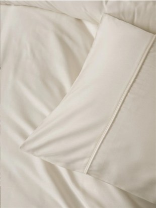 ND Silky Saten İpek King Size Nevresim Takımı Ekru
