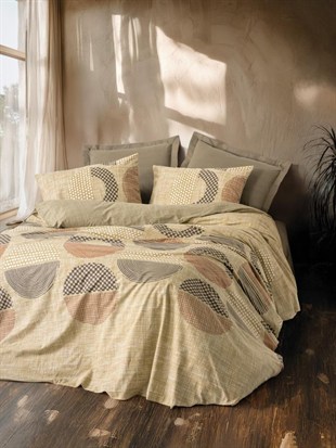 ND Toprak Moona Kahve Tek Kişilik Nevresim Takımı