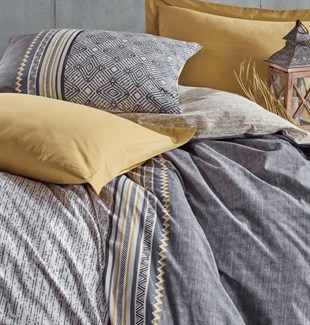 ND Toprak Nedra Bej Çift Kişilik Nevresim Takımı