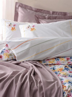 ND Vivid Çift Kişilik Pikeli Nevresim Takımı Flurry Lila