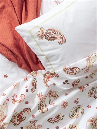 ND Vivid Çift Kişilik Pikeli Nevresim Takımı Paisia ​​Tarçın