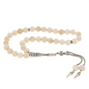 Hk ​Doğaltaş Tesbih Metal Püsküllü Sedef Taşlı |Gümüş Takı Hediyelik Ürünler