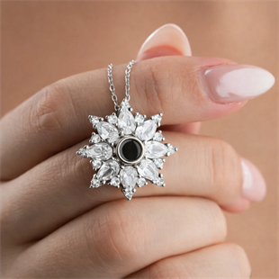 Hk Gümüş 100 Dilde Seni Seviyorum Lotus Kadın Kolye|Gümüş Takı Hediyelik Ürünler