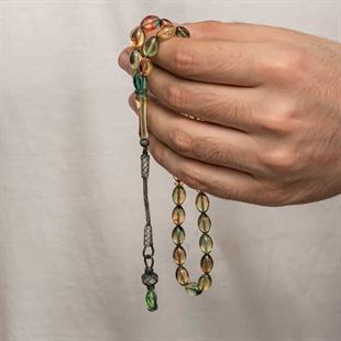 Hk Sıkma Kehribar Tesbih Gümüş Kazaz Püsküllü 1000 Ayar |Gümüş Takı Hediyelik Ürünler