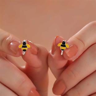 Hk Gümüş Çocuk Küpe Arı |Gümüş Takı Hediyelik Ürünler