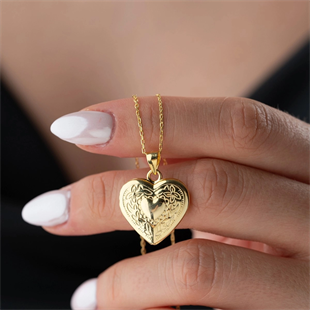 Hk Gümüş Kadın Kolye Aşk Hatırası Açılır Kalp |Gümüş Takı Hediyelik Ürünler