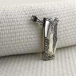 Hk Gümüş Erkek Kolye Ucu Avcı Bıçağı |Gümüş Takı Hediyelik Ürünler