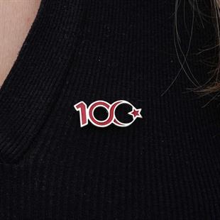 Hk Gümüş Rozet Ay Yıldız 100.Yıl |Gümüş Takı Hediyelik Ürünler