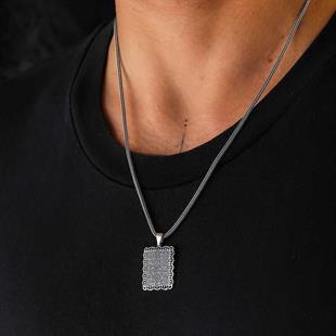 Hk Gümüş Erkek Kolye Ayetel Kürsi |Gümüş Takı Hediyelik Ürünler