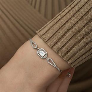 Hk Gümüş Kadın Bileklik Baget |Gümüş Takı Hediyelik Ürünler