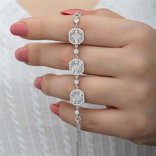 Hk Gümüş Kadın Bileklik Baget |Gümüş Takı Hediyelik Ürünler