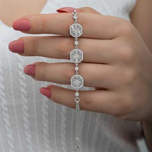 Hk Gümüş Kadın Bileklik Baget |Gümüş Takı Hediyelik Ürünler