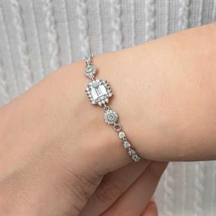 Hk Gümüş Kadın Bileklik Baget Su Yolu |Gümüş Takı Hediyelik Ürünler