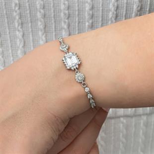 Hk Gümüş Kadın Bileklik Baget Su Yolu |Gümüş Takı Hediyelik Ürünler