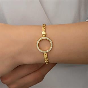 Hk Gümüş Kadın Bileklik Çeyrek Takılabilen Altın Kaplama |Gümüş Takı Hediyelik Ürünler