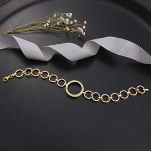 Hk Gümüş Kadın Bileklik Çeyrek Takılabilen Altın Kaplama |Gümüş Takı Hediyelik Ürünler