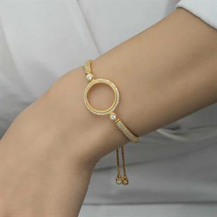 Hk Gümüş Kadın Bileklik Çeyrek Takılabilen Altın Kaplama |Gümüş Takı Hediyelik Ürünler