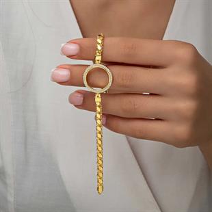 Hk Gümüş Kadın Bileklik Çeyrek Takılabilen Altın Kaplama |Gümüş Takı Hediyelik Ürünler